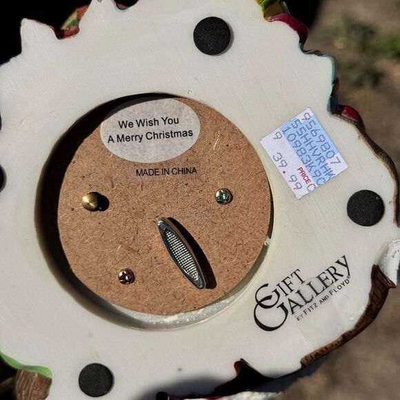 Fitz and Floyd Santa and toys musical plays We Wish You a Merry Christmas. It wo - Picture 6 of 12